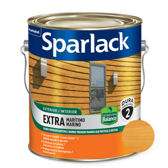 Verniz Sparlack Extra Marítimo Balance Brilhante 3,6 Litros a Base de Água- CORAL Verniz Sparlack Extra Marítimo Balance Brilhante 3,6 Litros a Base de Água- CORAL