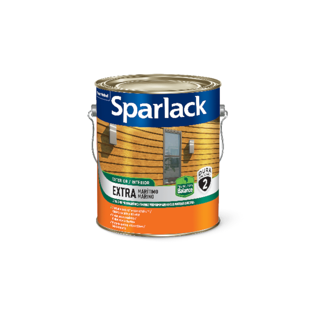 Verniz Sparlack Extra Marítimo Balance Brilhante 3,6 Litros a Base de Água- CORAL Verniz Sparlack Extra Marítimo Balance Brilhante 3,6 Litros a Base de Água- CORAL