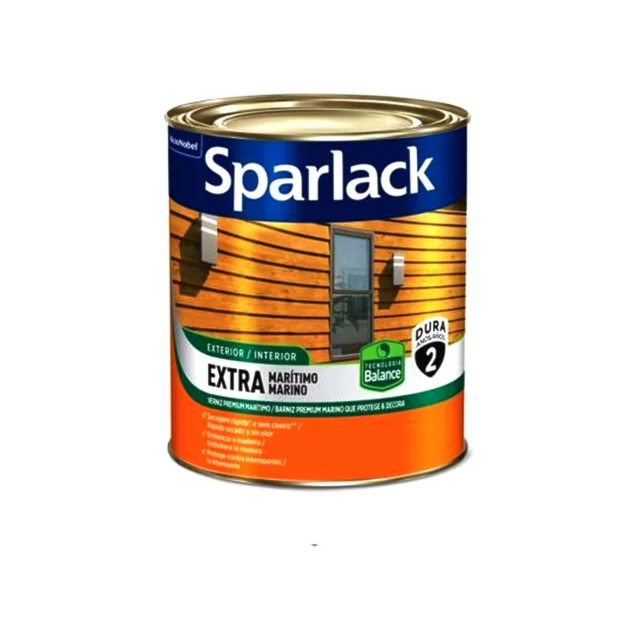 Verniz Sparlack Extra Marítimo Balance Brilhante 900ml a Base de Água - CORAL Verniz Sparlack Extra Marítimo Balance Brilhante 900ml a Base de Água - CORAL