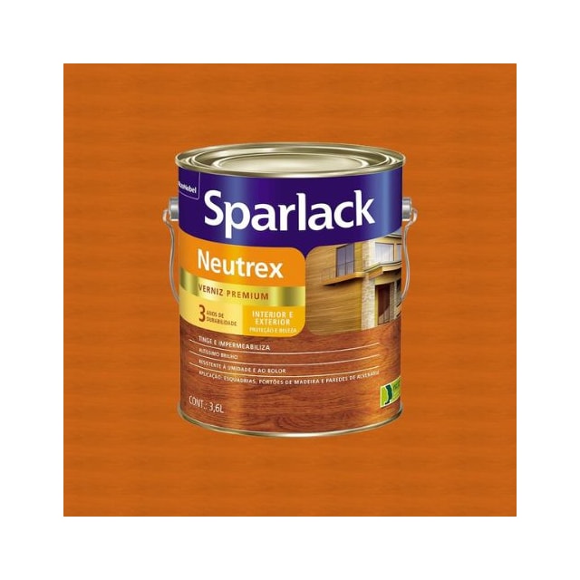 Verniz Sparlack Neutrex Brilhante Castanho Avermelhado 3,6L - Coral Verniz Sparlack Neutrex Brilhante Castanho Avermelhado 3,6L - Coral