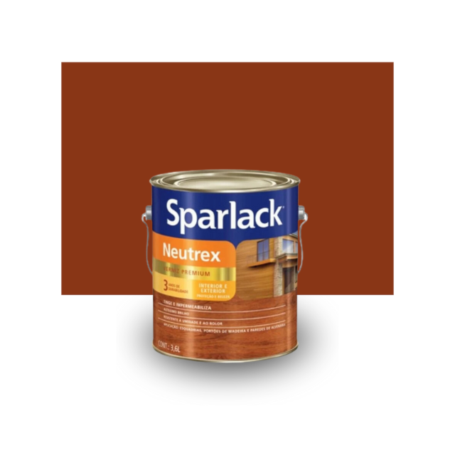 Verniz Sparlack Neutrex Brilhante Mogno 3,6L - Coral Verniz Sparlack Neutrex Brilhante Mogno 3,6L - Coral