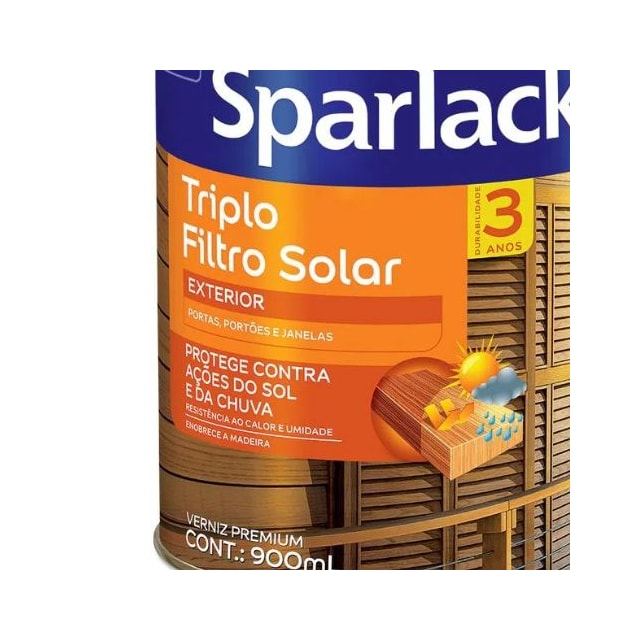Verniz Sparlack Triplo Filtro Solar Brilhante Mogno 900ml - CORAL Verniz Sparlack Triplo Filtro Solar Brilhante Mogno 900ml - CORAL
