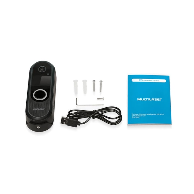 Vídeo Porteiro Inteligente HD Wi-Fi Multilaser Liv - SE220 Vídeo Porteiro Inteligente HD Wi-Fi Multilaser Liv - SE220