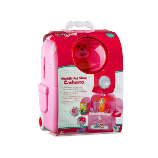 Workshop Jr. Mochila Pet Shop com Acessórios Multikids Cachorro